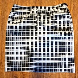NEW- INC International Concepts Geometric/Checkered Mini Skirt- Lined- Size 6